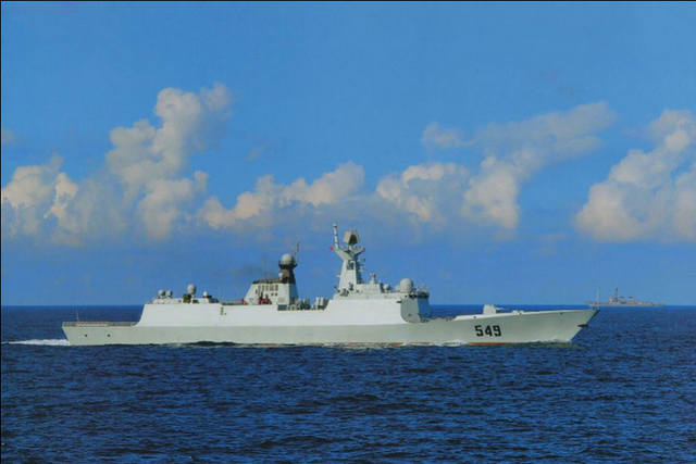Tàu hộ vệ tên lửa Type 054A (Ảnh: Xinhua)