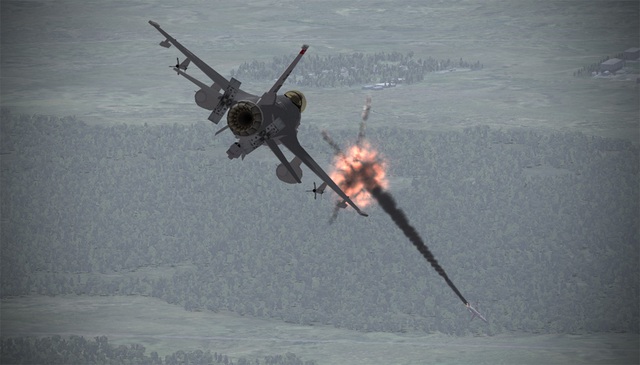 
Đồ họa mô tả việc chiếc Su-24M bị F-16 bắn hạ
