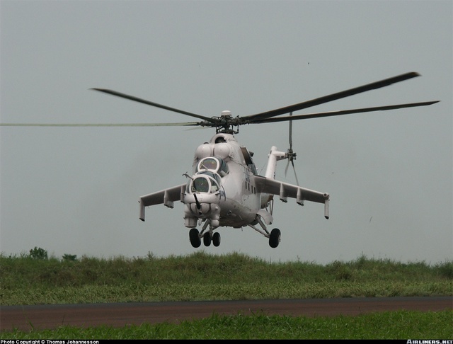 
Trực thăng Mil Mi-25 của Không quân Ấn Độ. Ảnh: airliners.net
