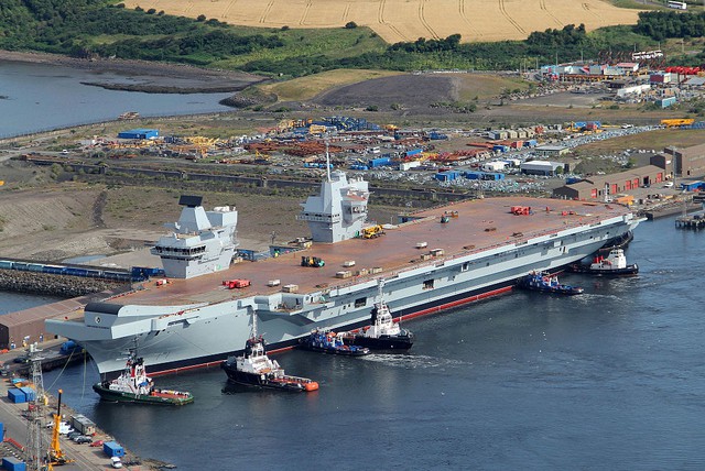 HMS Queen Elizabeth in Rosyth Dockyard MOD 45158230.jpg