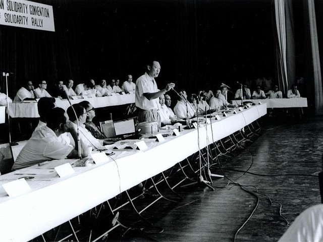 Ông Lý Quang Diệu trong Hội nghị Thống nhất Malaysia tổ chức tháng 6/1965
