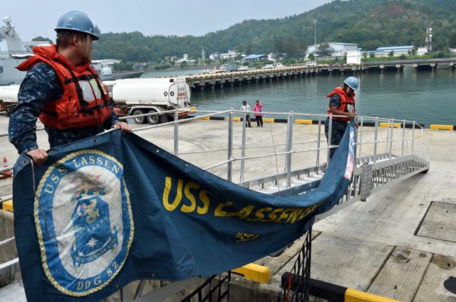 
Tàu USS Lassen cập cảng Kota Kinabalu, Malaysia. (Ảnh cập nhật hôm 21/10)
