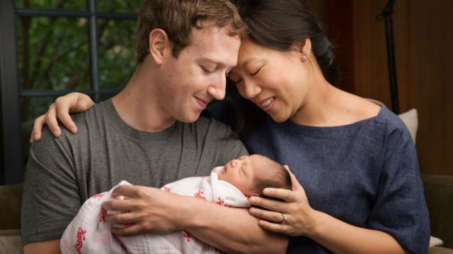 Gia đình nhỏ của tỷ phú Mark Zuckerberg.