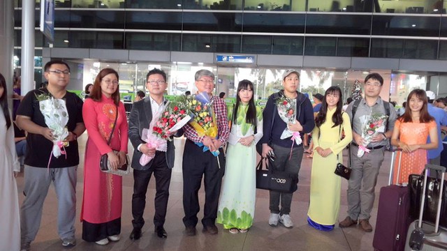 
Phái đoàn của Incheon United đến TP. HCM hôm qua.
