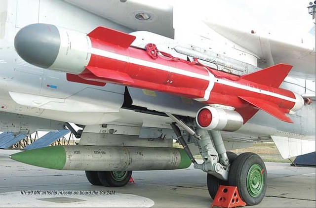 
Tên lửa chống hạm Kh-59MK trên cường kích Su-24
