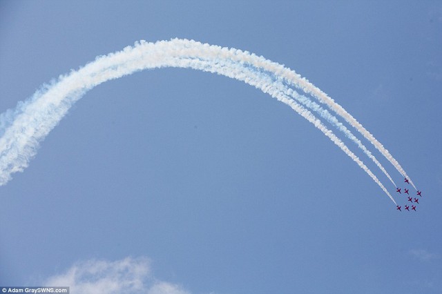 The Red Arrows celebrated 50 years of breath-taking air shows in the only way they know how - a jaw-dropping display of thrills and spills