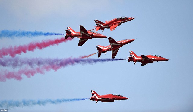 Crowds are always left on the edge of their seats watching the daring pilots perform, as they come within metres of colliding in the sky