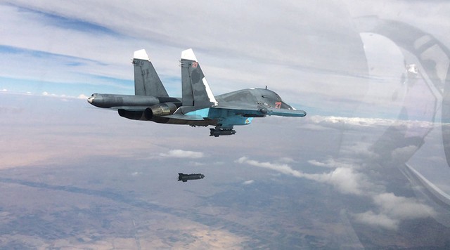 
Máy bay ném bom Su-34 tác chiến tại Syria
