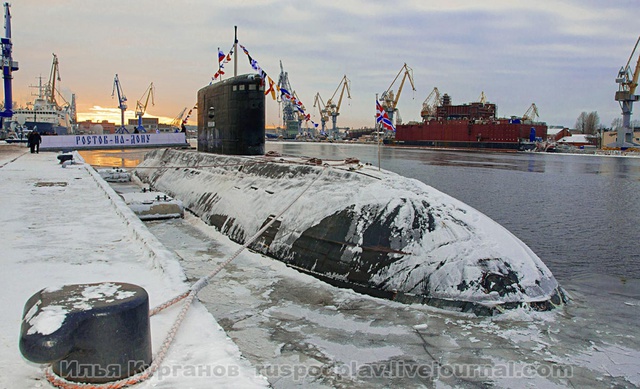 
Tàu ngầm Rostov-on-Don, đề án 636.3 lớp Kilo của Nga.
