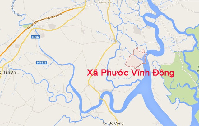 
Vị trí xã Phước Vĩnh Đông, huyện Cần Giuộc, Long An trên bản đồ
