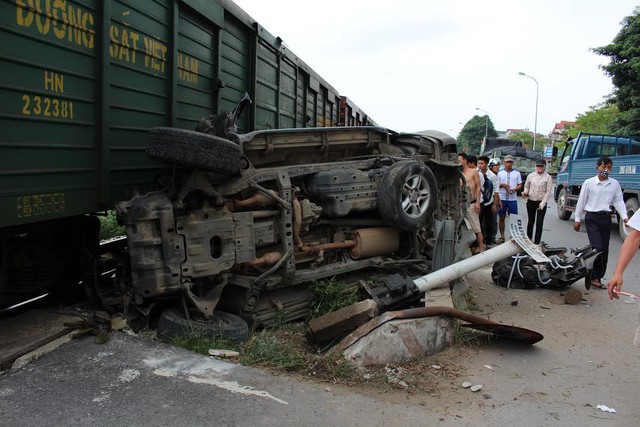 
Hiện trường vụ tai nạn.
