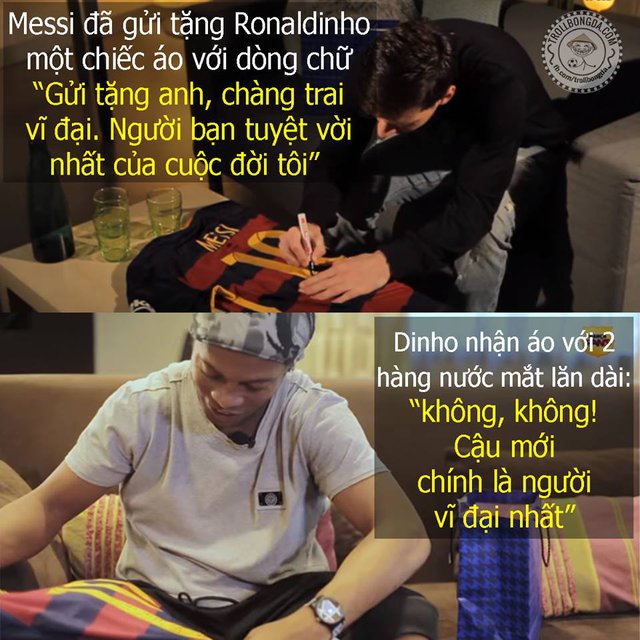 Câu chuyện giữa Messi và Ronaldo.