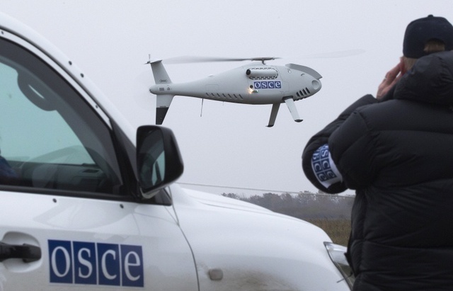 Thiết bị giám sát không người lái của OSCE. Ảnh: TASS.