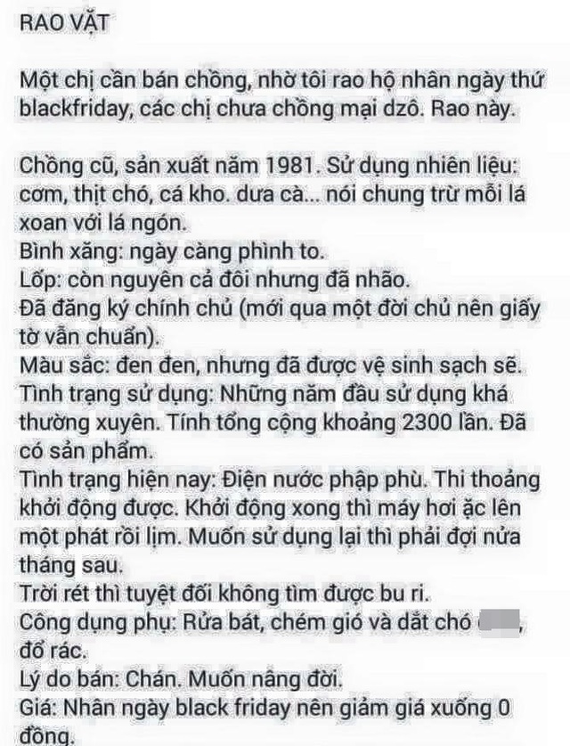 
Đoạn rao vặt thu hút sự quan tâm của người đọc.
