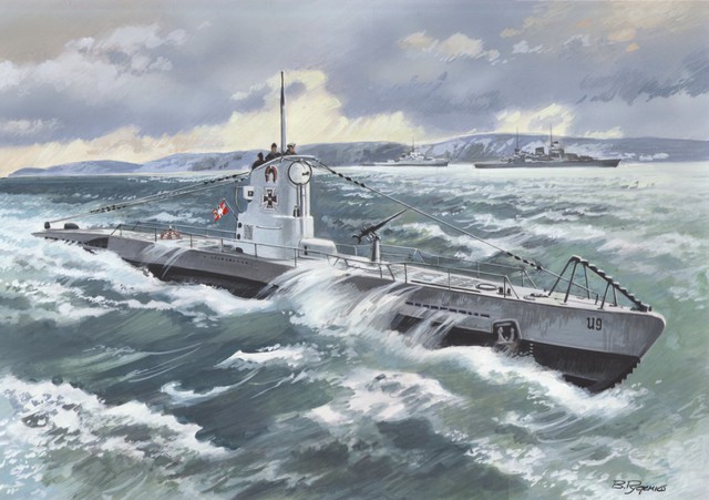 
Các tàu ngầm U-boat của Hải quân Đức Quốc xã làm mưa làm gió trên biển với chiến thuật bầy sói. Ảnh minh họa.
