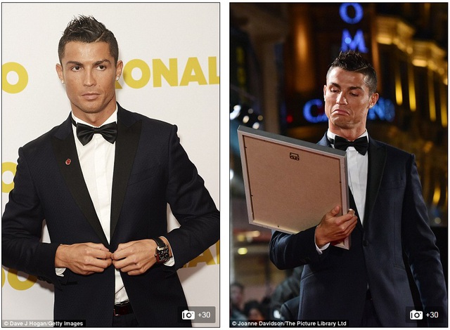 
Ronaldo làm mặt troll khi nhận chứng chỉ Kỉ lục Guinness thứ... 5.
