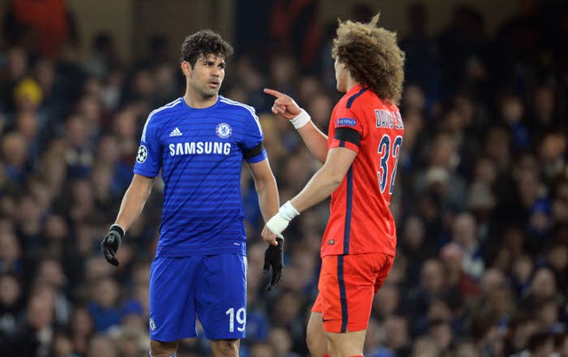 David Luiz nhiều lần chọc tức Diego Costa