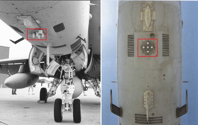 Ăng ten cảnh báo AN/ALR-67 lắp trên F/A-18C/D được cải tiến lại thành 5 ăng ten nhỏ nằm dưới mũi máy bay