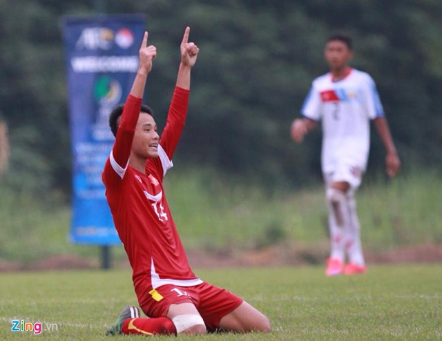 
U16 Việt Nam đại thắng U16 Myanmar (Ảnh: Zing.vn).
