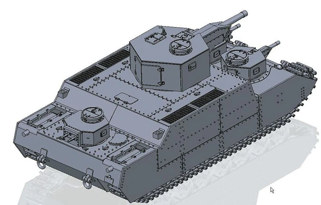 Bản vẽ minh họa mô hình chiếc xe tăng siêu trọng 150 tấn mà Lục quân Đế quốc Nhật Bản đã bí mật phát triển trong Thế chiến 2.