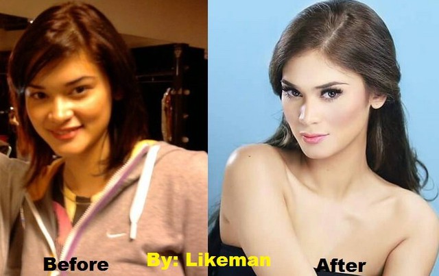 
Hình ảnh trước và sau khi nổi tiếng của Pia Wurtzbach.
