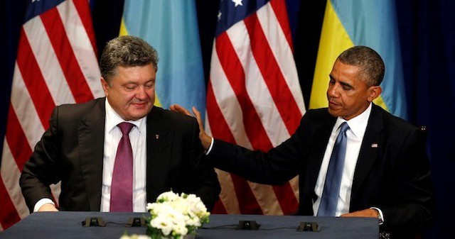 Tổng thống Mỹ B.Obama và Tổng thống Ukraine P.Poroshenko