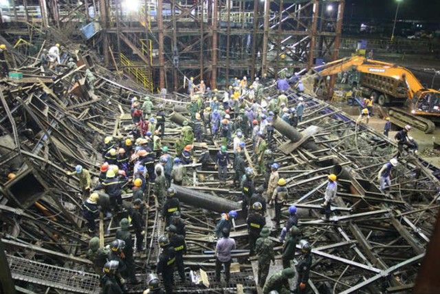 Rất nhiều vụ tai nạn lao động đã xẩy ra trogn công trường Formosa khiến nhiều người chết, hàng chục người khác bị thương.