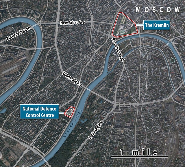 Trung tâm chỉ huy cách không xa so với điện Kremlin.