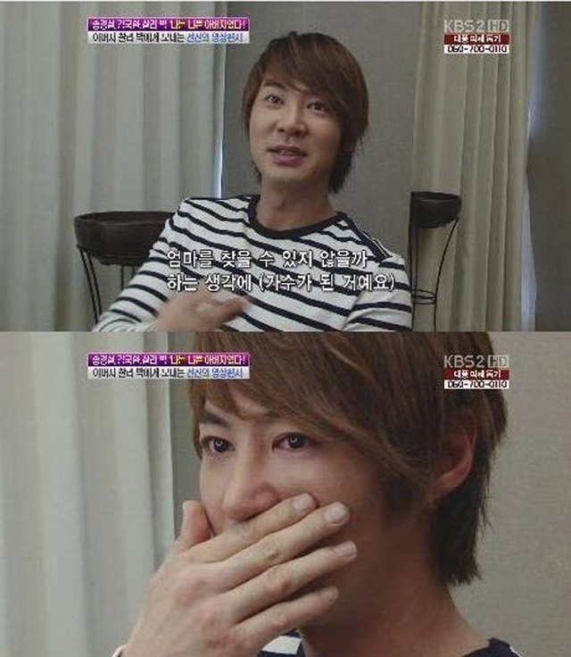 Jun Jin (Shinhwa) rơi nước mắt khi kể về gia đình trên truyền hình.