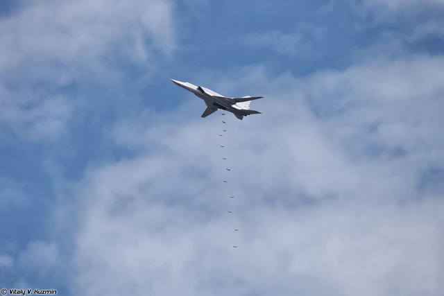 Máy bay ném bom chiến lược siêu âm Tu-22M3 oanh kích mục tiêu