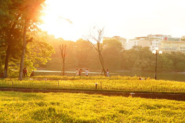 
Khung cảnh nên thơ, lãng mạn giữa phố xá ồn ào của Hà Nội
