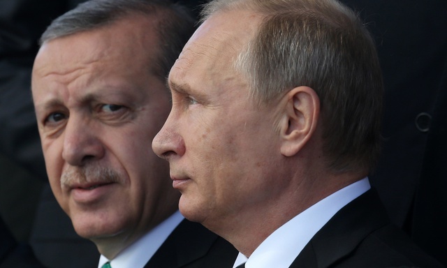 
Ông Erdogan (trái) và Tổng thống Nga Vladmir Putin. Ảnh: Getty Images
