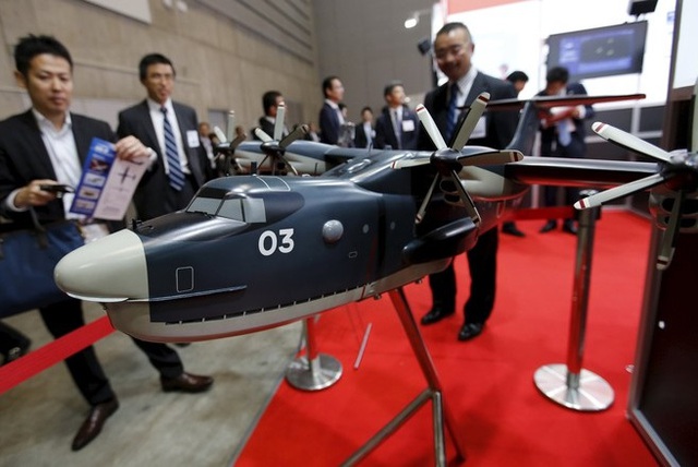 Mô hình thủy phi cơ US-2 do tập đoàn ShinMaywa Industries sản xuất tại hội chợ ở Yokohama