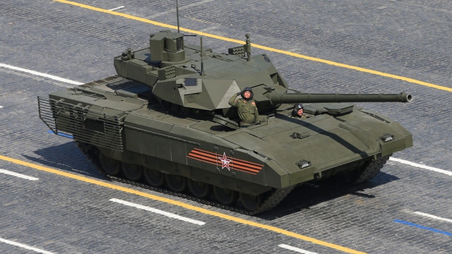 
Xe tăng chiến đấu chủ lực T-14 Armata.
