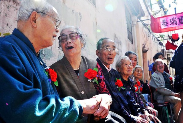 Trong ngày này, mọi người sẽ lên núi, ngắm hóa cúc và tìm hiểu về những bài học kính trọng người già. (Nguồn: CCTVNews)