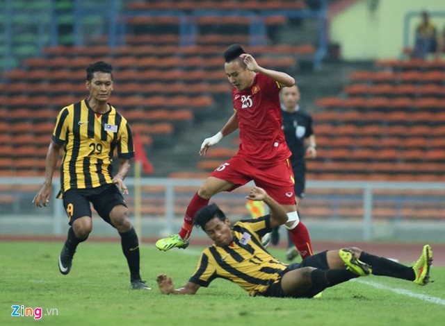 U23 Malaysia thua U23 Việt Nam trên chính sở trường là sức mạnh và sức bền (ảnh: Zing.vn)