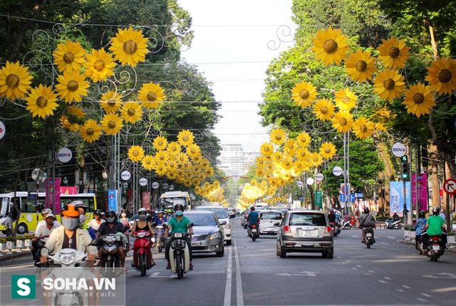 
Được trang trí rực rỡ nhất, sớm nhất là con đường Lê Duẩn. 
