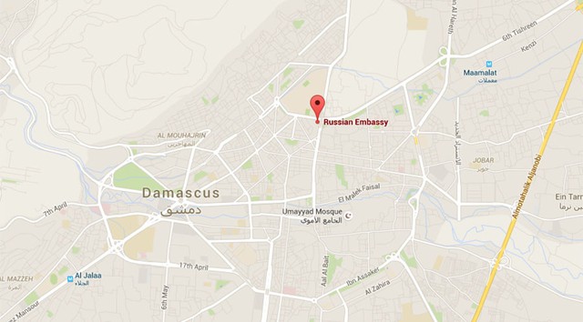 Vị trí của đại sứ quán Nga trên Google Maps