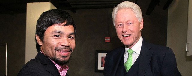 Cựu Tổng thống Mỹ, Bill Clinton cũng ủng hộ Manny Pacquiao