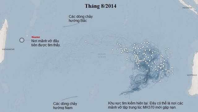 MH370, máy bay, mất tích, hành trình tìm kiếm, mảnh vỡ, trôi dạt, hướng đi