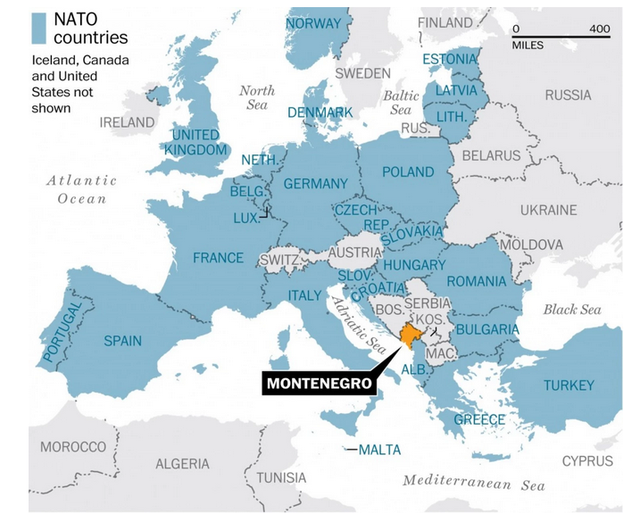Bản đồ các thành viên khối liên minh NATO. Ảnh: Washington Post
