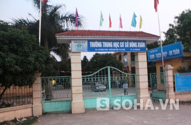 Trường THCS Đông Xuân nơi em Nguyễn Văn L. đang theo học