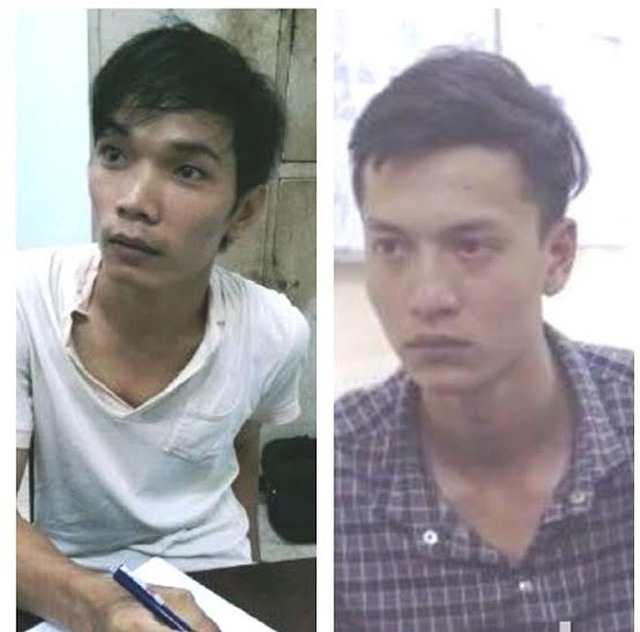 Hai nghi phạm Tiến (trái) và Dương (phải).