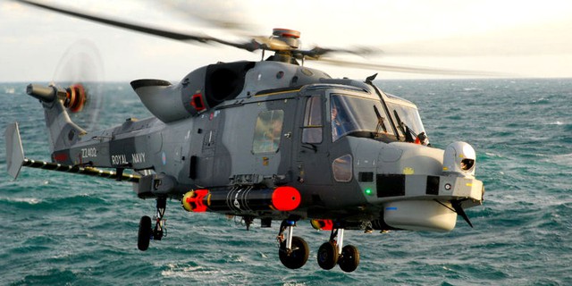 Trực thăng săn ngầm AW159 Wildcat của Hải quân Hoàng gia Anh.