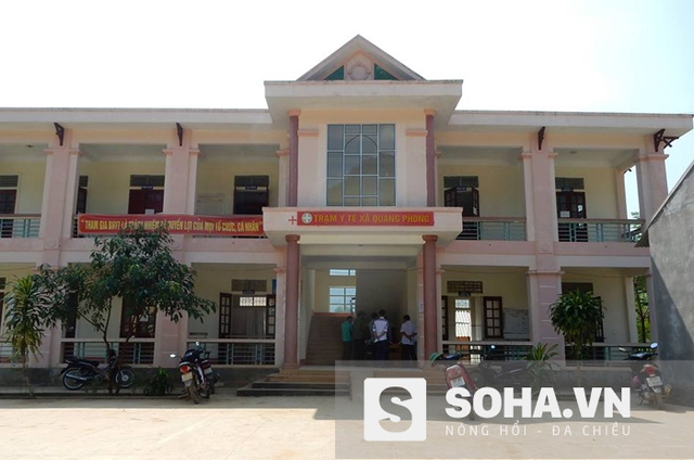 
Trạm Y tế xã Quang Phong, nơi xảy ra vụ việc thương tâm.
