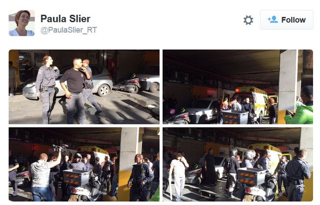
Một số hình ảnh tòa nhà hiện trường vụ tấn công do nhà báo Paula Slier của RT đăng trên Twitter cá nhân
