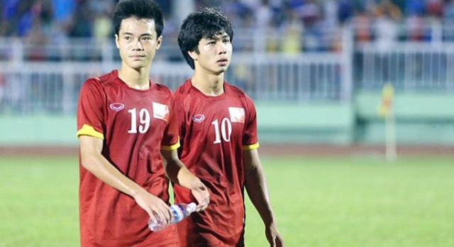 Văn Toàn, Công Phượng trong màu áo U23 Việt Nam.