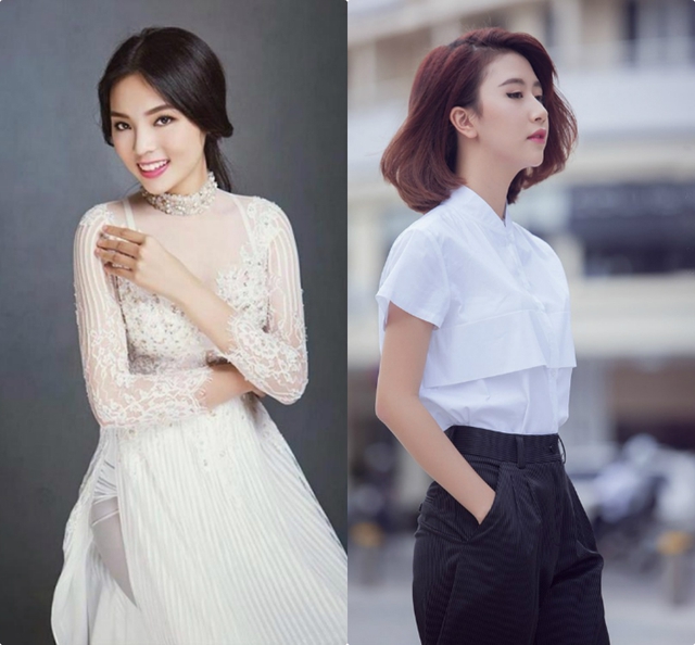 
Hình ảnh khác nhau giữa Hoa hậu Kỳ Duyên và hot girl Quỳnh Anh Shyn.
