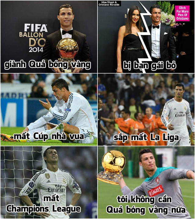 Quả bóng vàng chẳng hề đem lại may mắn cho CR7