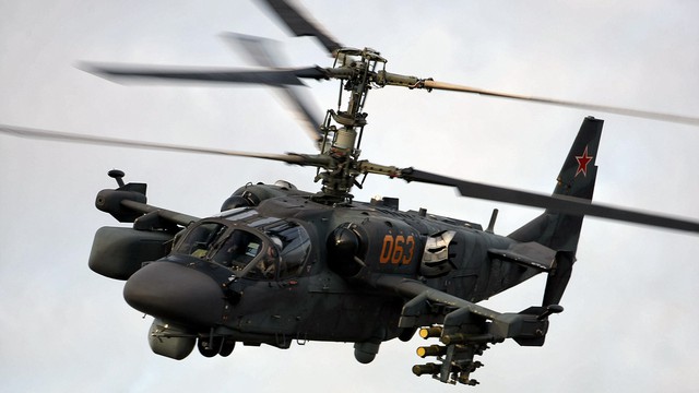 
Trực thăng Ka-52 của KQ Nga thích hợp cho chiến tranh tổng lực trên chiến trường rộng lớn.
